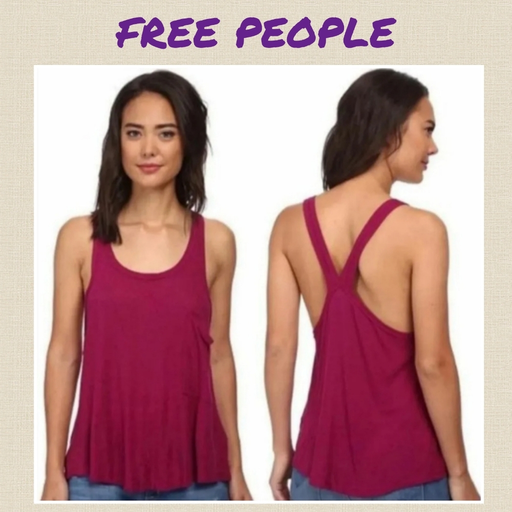 Free people cross back tank top